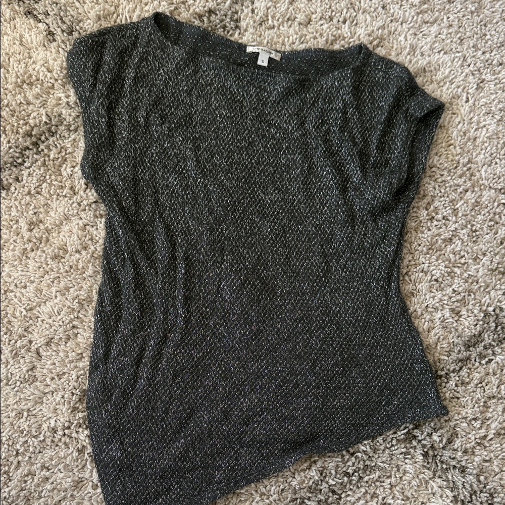 Stella & Dot Shimmering Gray Blouse